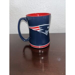 NFL New England Patriots Coffee Cup/Mug Ceramic Relief 14oz 2019 Boelter Brands